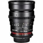 Samyang (7681) 35mm T1.5 AS IF UMC VDSLR Lens Canon EF Mount Samyang (7681) 35mm T1.5 AS IF UMC VDSLR Lens Canon EF Mount